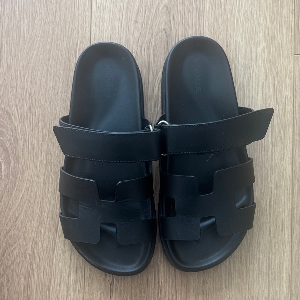 Hermes Leather Chypre Sandals